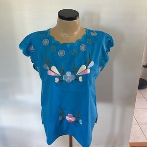 Embroidered Sleeveless Blouse from Nicaragua